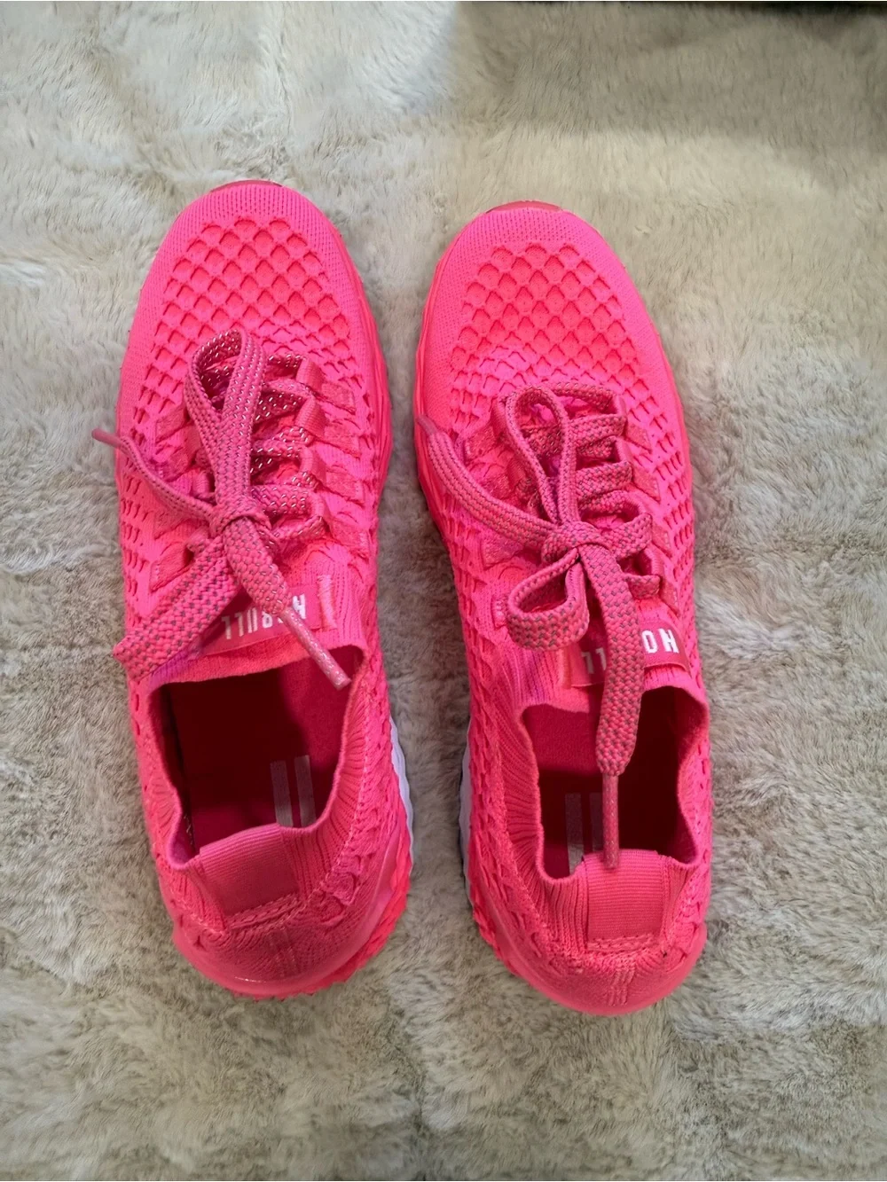 NOBULL Women's Hot Pink Knit Training Sneakers